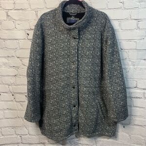 BASIC EDITION Sherpa Lined Thick Jacket Chevron Print Size 3X